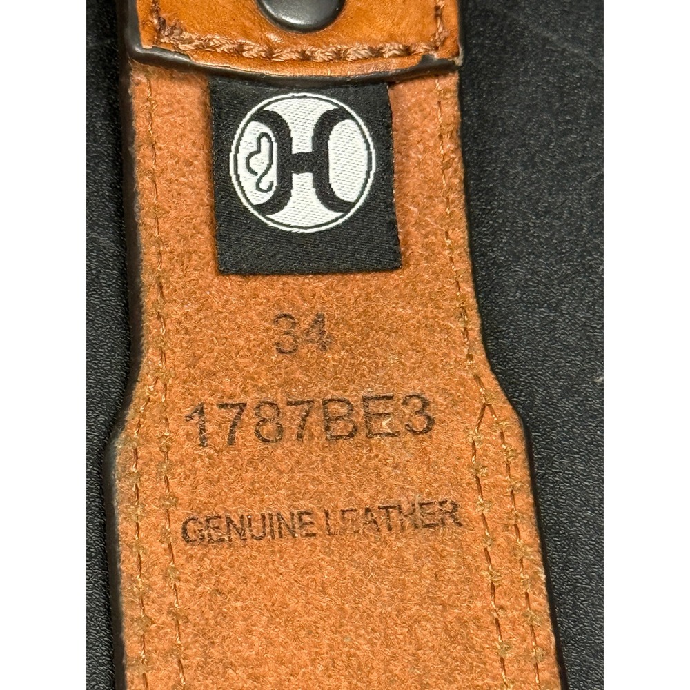 Hooey Mens Brown Floral Tooled Leather Western Belt No Buckle 34 Western Country - Picture 5 of 9